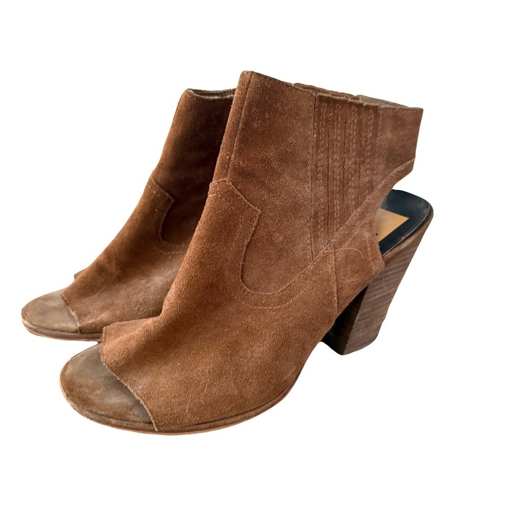 Dolce Vita Brown Suede Open-Toe Cutout Booties – Size 10 *final price* - Picture 2 of 5